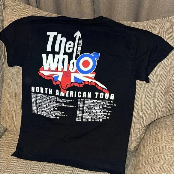 2017 THE WHO HITS BACK NORTH AMERICAN TOUR SHORT SLEEVE CONCERT TSHIRT MED - Picture 3 of 5